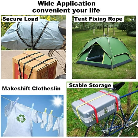 Flat Bungee Cords Camping Hand Carts 8 PCS 79 in Long Bungee Cords with Hooks 4 Color Flat Stripe Nylon Elastic Band Bungee Straps for Heavy Duty Cargo Tarps Luggage Rack Flat Bungee Cords Camping Hand Carts 8 PCS 79 in Long Bungee Cords with Hooks 4 Color Flat Stripe Nylon Elastic Band Bungee Straps for Heavy Duty Cargo Tarps Luggage Rack